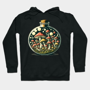 Mushroom Garden in Jar Retro Vintage Hoodie